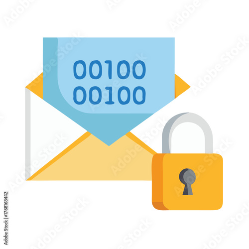 Secure Email with Binary Code and Lock