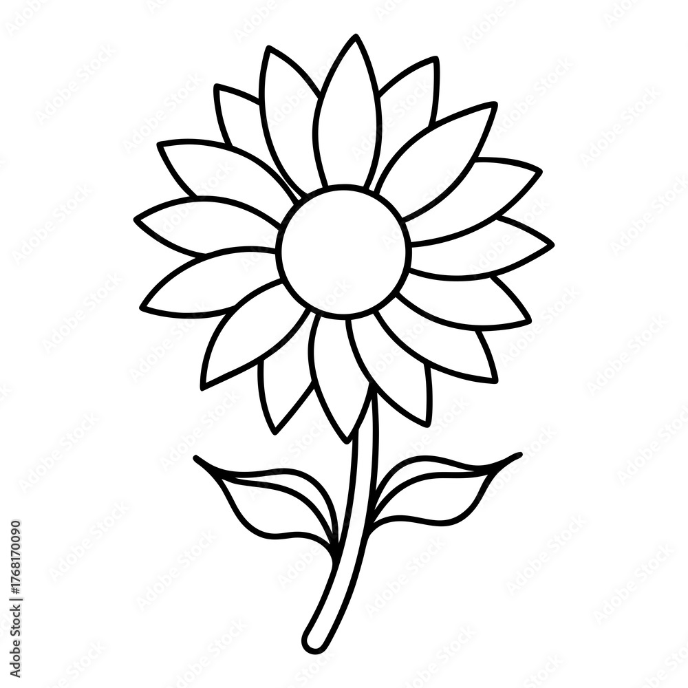Fototapeta premium vector illustration of a sunflower