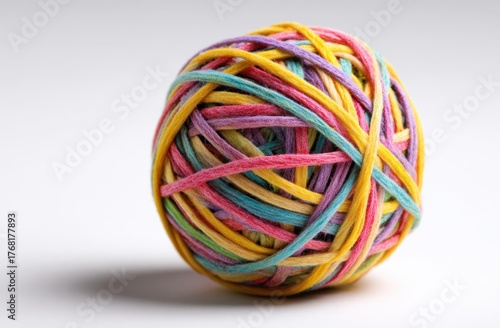 Wallpaper Mural Colorful Rubber Band Ball with Bright Multicolored Strands on Torontodigital.ca