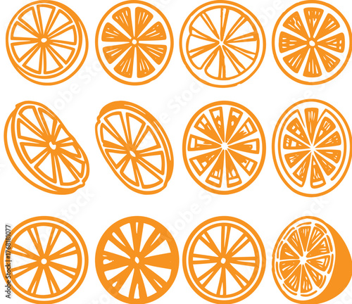 Seamless citrus pattern with fresh orange, lemon, lime, and grapefruit slices: a vibrant vector illustration perfect for a healthy food wallpaper design
