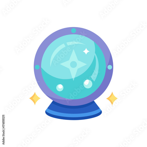 A fortune teller's ball on transparent background