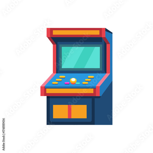 Retro arcade game on transparent background