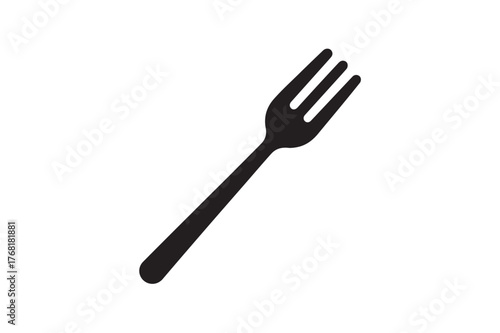 Kitchen Fork Vector Icon Design Illustration on White Background.