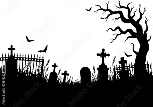 Creepy Skeleton Dance Party in a Moonlit Cemetery