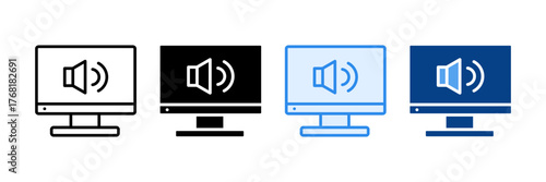 Screen Reader Icon Set Multiple Style Collection