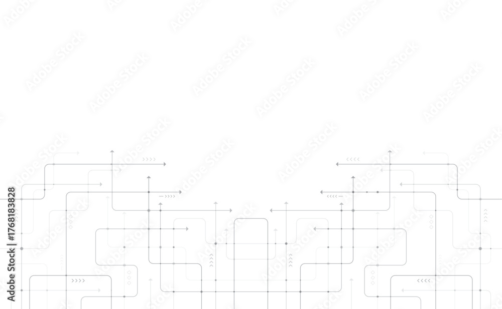 Obraz premium Digital technology background. Concept with technology line. Circuit board background technology