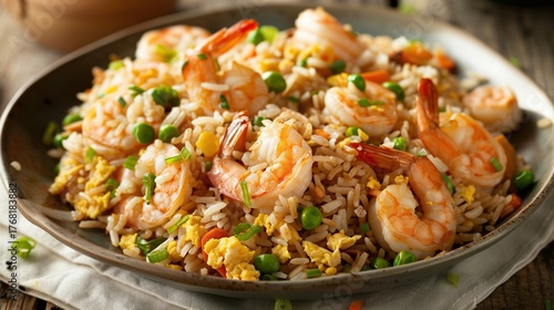 Wallpaper Mural Shrimp Fried Rice Assortment: Flavorful Fried Rice with Shrimp, Vegetables, and Eggs in Various Presentations for Asian Cuisine, Culinary, and Food Photography Torontodigital.ca