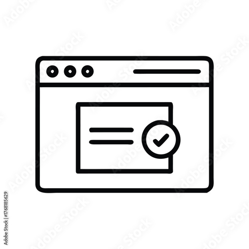 Browser Window with Check Mark Icon, Validated Form Element