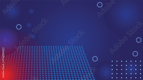 Abstract modern blue digital background featuring glowing dots circles and gradients ideal for tech posters presentations web banners and futuristic design projects