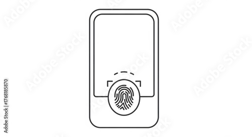 A smartphone with a fingerprint scanner this represents biometric authentication and secure access control