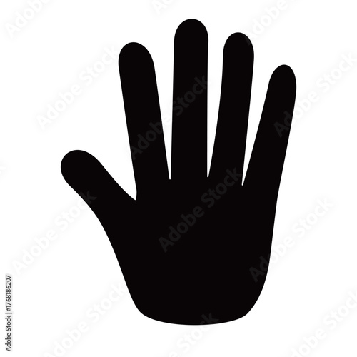 手のひらを開いた停止サインのイラスト