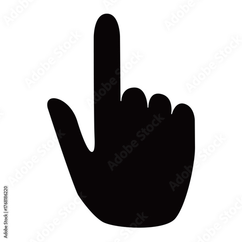 ポインター風 指差し手のイラスト