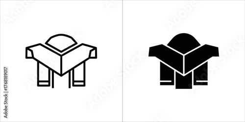 Combination lock icon, security and safety concept outline and glyph style