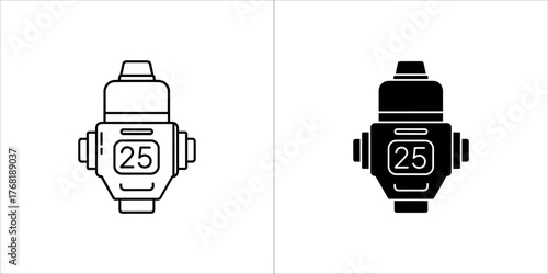 Illustration of a modern thermostat for controlling temperature