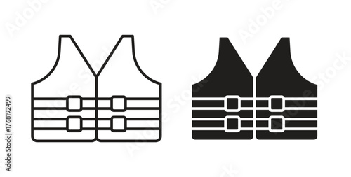 Vest jacket icon concept. Logo symbol for web and mobile. Pixel Perfect.
