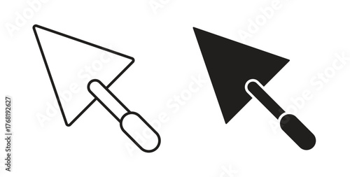 Trowel icon concept. Logo symbol for web and mobile. Pixel Perfect.