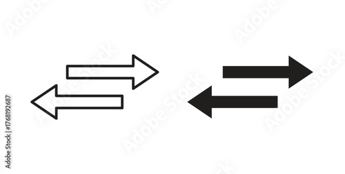 Transfer arrows icon concept. Logo symbol for web and mobile. Pixel Perfect.