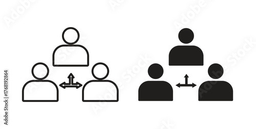 Third party icon concept. Logo symbol for web and mobile. Pixel Perfect.