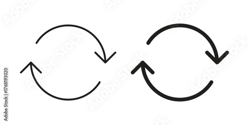 Synchronization icon concept. Logo symbol for web and mobile. Pixel Perfect.