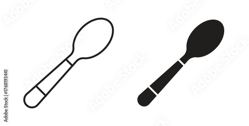 Spoon icon concept. Logo symbol for web and mobile. Pixel Perfect.