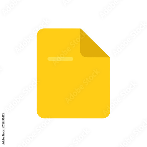 A yellow file icon on transparent background