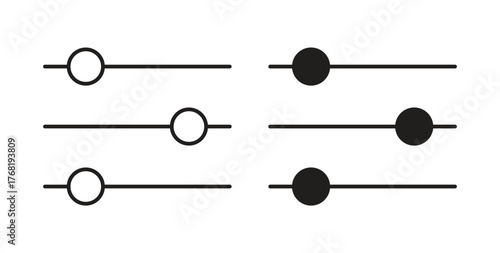 Settings sliders icon concept. Logo symbol for web and mobile. Pixel Perfect.