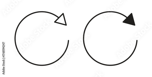 Refresh icon concept. Logo symbol for web and mobile. Pixel Perfect.