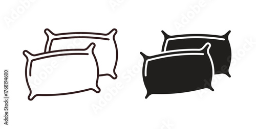 Pillow icon concept. Logo symbol for web and mobile. Pixel Perfect.