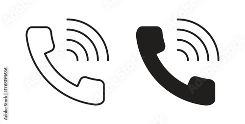 Phone call icon concept. Logo symbol for web and mobile. Pixel Perfect.