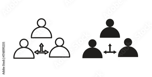 Mediator icon concept. Logo symbol for web and mobile. Pixel Perfect.