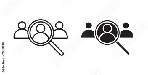 Job candidate icon concept. Logo symbol for web and mobile. Pixel Perfect.