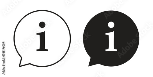Information icon concept. Logo symbol for web and mobile. Pixel Perfect.