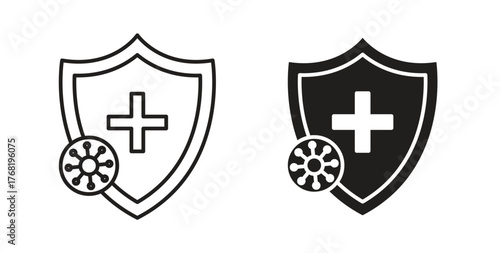 Immunity icon concept. Logo symbol for web and mobile. Pixel Perfect.