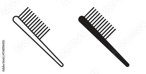Hair brush icon concept. Logo symbol for web and mobile. Pixel Perfect.
