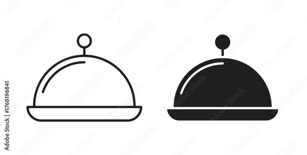 Fototapeta premium Food tray icon concept. Logo symbol for web and mobile. Pixel Perfect.