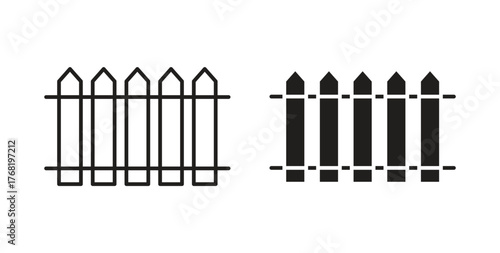 Fence icon concept. Logo symbol for web and mobile. Pixel Perfect.