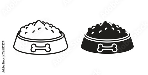 Dog food icon concept. Logo symbol for web and mobile. Pixel Perfect.