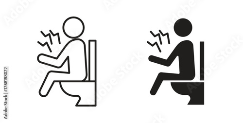 Diarrhea icon concept. Logo symbol for web and mobile. Pixel Perfect.