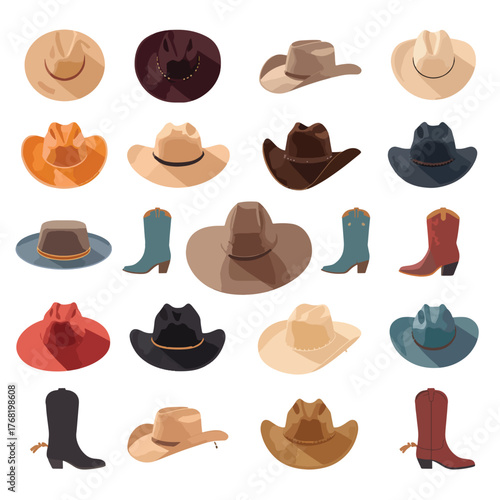 hats and bots cowboy cartoon reference art style