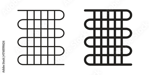 Condenser coil icon concept. Logo symbol for web and mobile. Pixel Perfect.