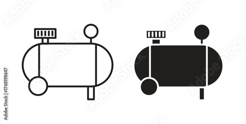 Compressor icon concept. Logo symbol for web and mobile. Pixel Perfect.
