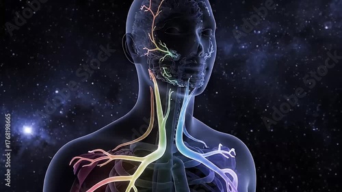 human nervous system neural pathways cosmic background