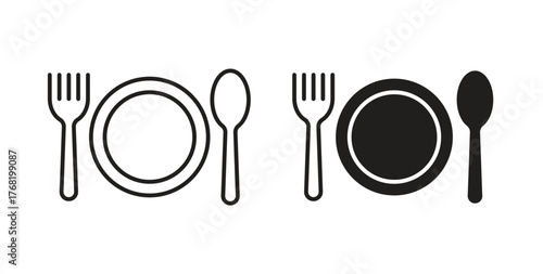 Canteen icon concept. Logo symbol for web and mobile. Pixel Perfect.