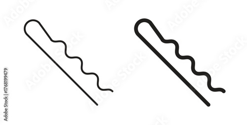 Bobby pin icon concept. Logo symbol for web and mobile. Pixel Perfect.