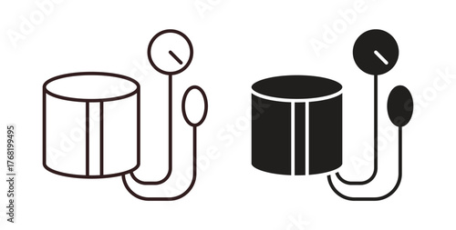 Blood pressure meter icon concept. Logo symbol for web and mobile. Pixel Perfect.