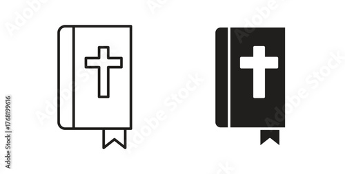 Bible icon concept. Logo symbol for web and mobile. Pixel Perfect.