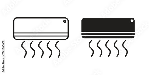 Air conditioner icon concept. Logo symbol for web and mobile. Pixel Perfect.