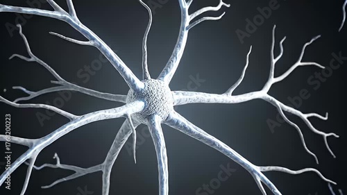 active neuron firing electrical impulses
