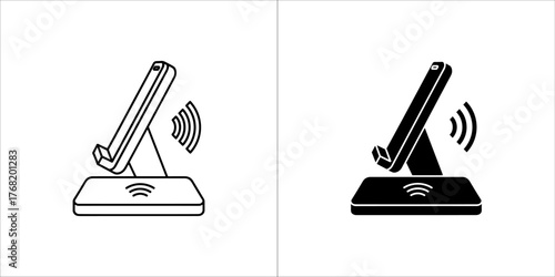 Wireless charging stand for smartphone