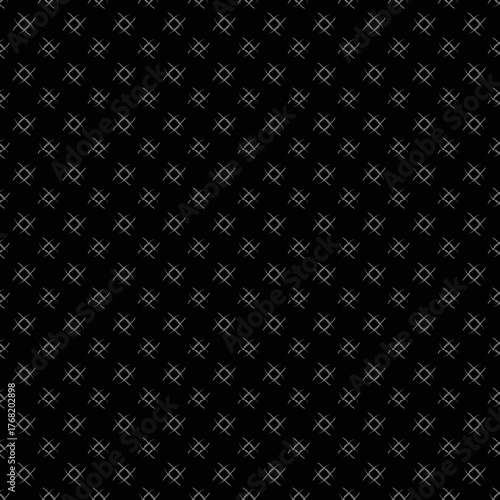 Seamless Dark Geometric Pattern with Subtle Metallic Cross Design